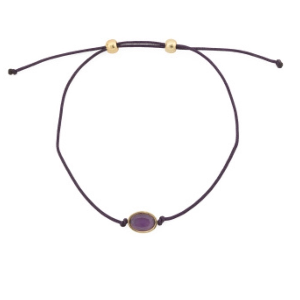 Gorjana New Power Gemstone Geo Bracelet for Tranquility Purple Amethyst Bracelet